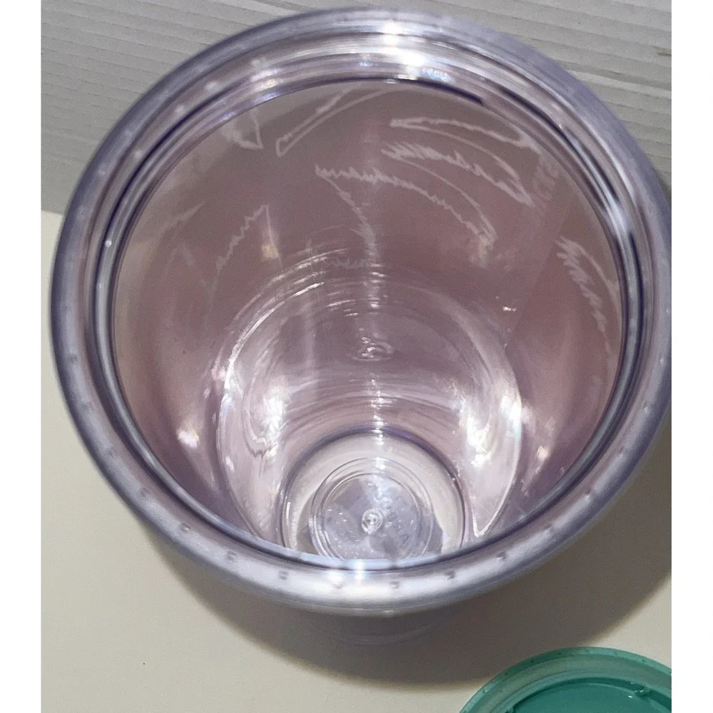 Starbucks Los Angeles Palm Pink Teal Venti Tumbler Cold Coffee Cup 24oz No Straw